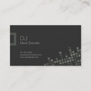 Tarjeta de visita profesional de DJ