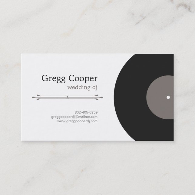 Tarjeta de visita profesional de DJ (Anverso)