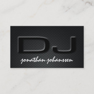 Tarjeta de visita profesional de DJ de la fibra de