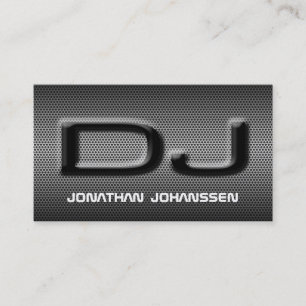 Tarjeta de visita profesional de DJ del metal