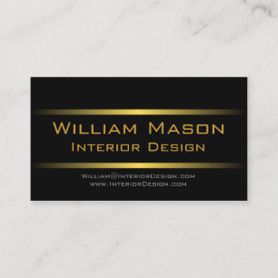 Tarjeta de visita profesional de dos bandas de oro