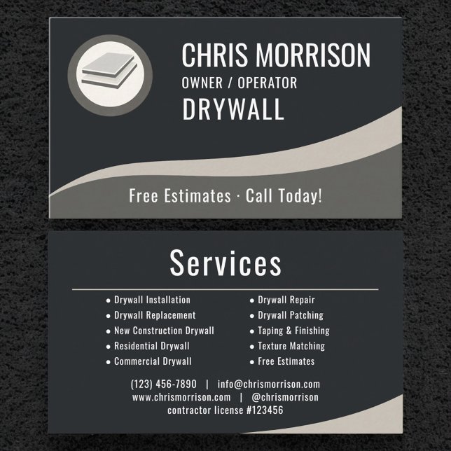 Tarjeta De Visita Profesional de drywall (Subido por el creador)