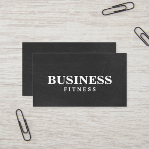 Tarjeta De Visita Profesional de entrenamiento de fitness Dark Black