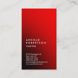 Tarjeta de visita profesional de estilo rojo trend
