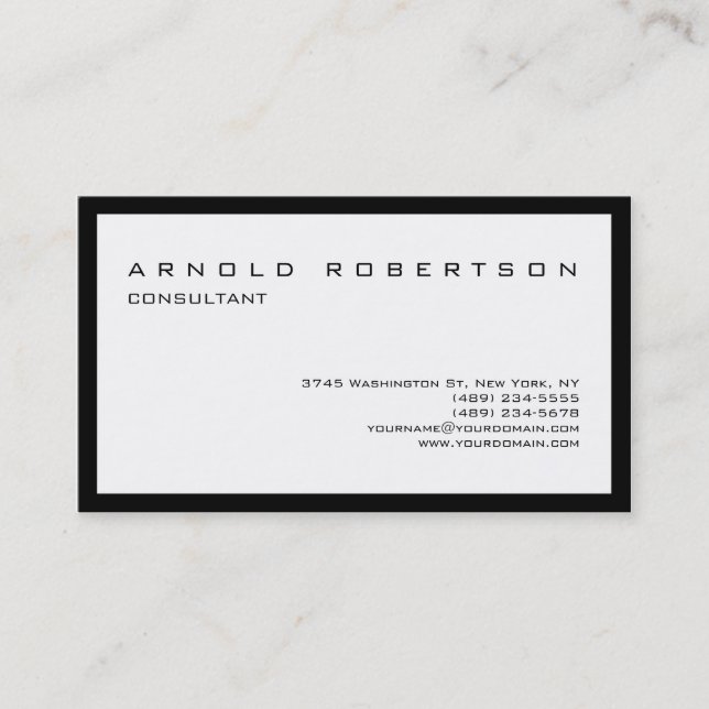 Tarjeta de visita profesional de estilo sencillo (Anverso)