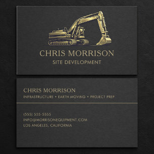 Tarjeta De Visita Profesional de Excavación para Desarrollo de Sitio