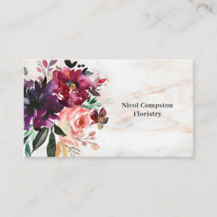 Tarjeta de visita profesional de floristería