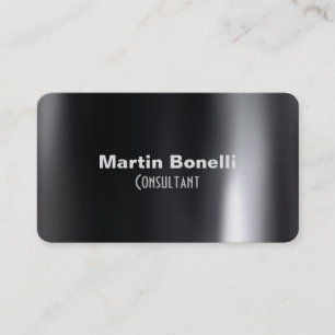 Tarjeta De Visita Profesional de fondo gris oscuro