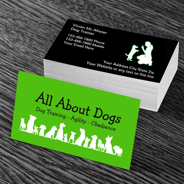 Tarjeta De Visita Profesional de formación de perros (Subido por el creador)