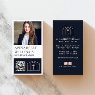 Tarjeta De Visita Profesional de fotografía inmobiliaria elegante