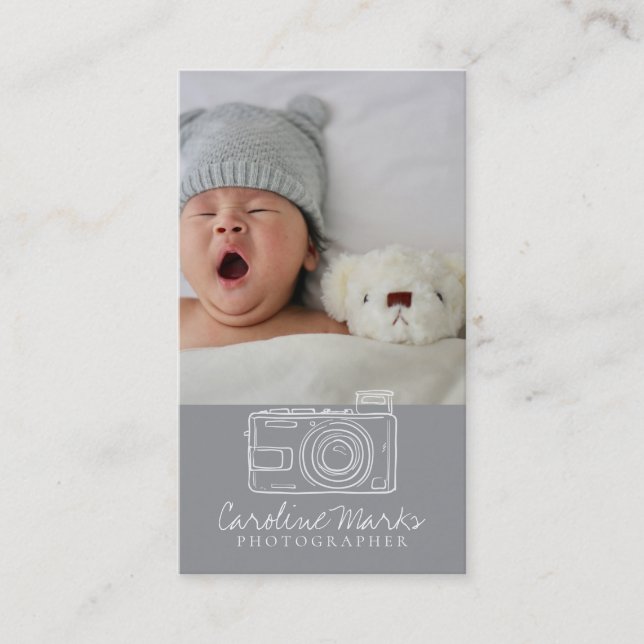 Tarjeta De Visita Profesional de fotografía moderna (Anverso)