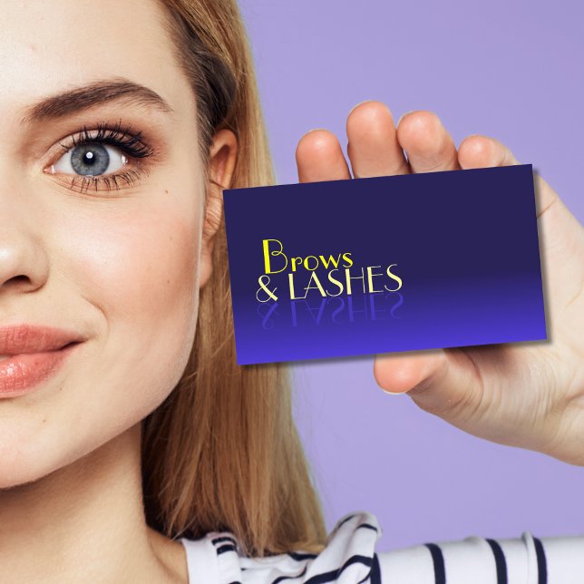 Tarjeta De Visita Profesional de fuentes de espejo amarillo y azul m (Subido por el creador)