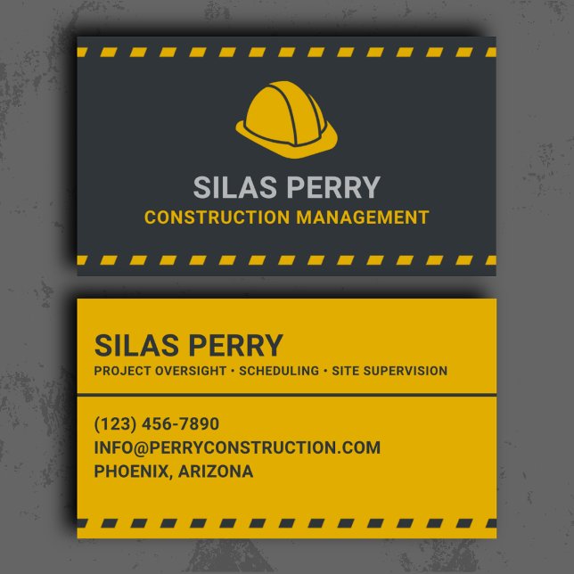 Tarjeta De Visita Profesional de Gestión de Construcción (Subido por el creador)
