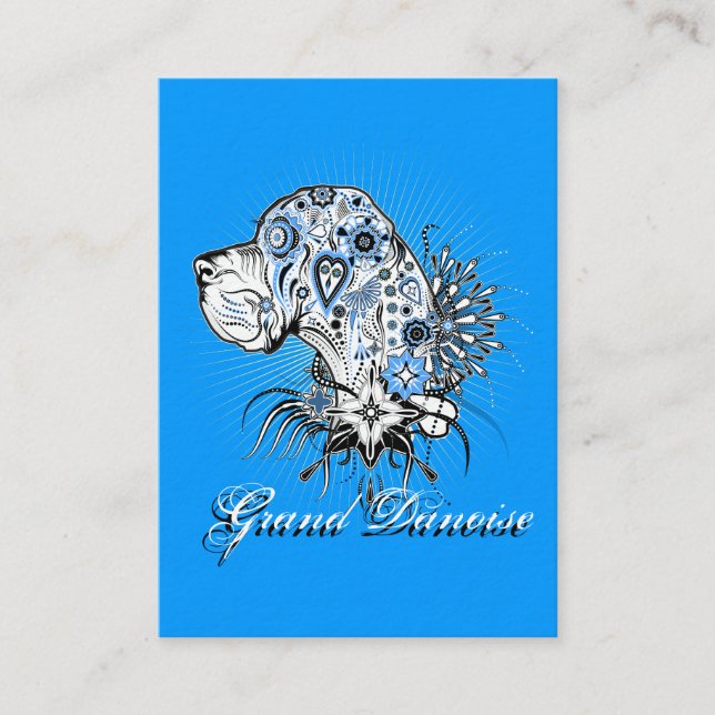 Tarjeta de visita profesional de Gran Danés (Anverso)