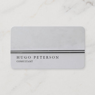 Tarjeta De Visita Profesional de gris plateado con estilo creativo