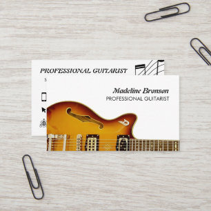 Tarjeta de visita profesional de Guitarista