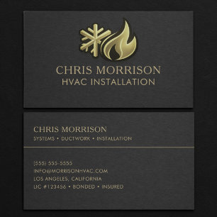 Tarjeta De Visita Profesional de Instalación de HVAC