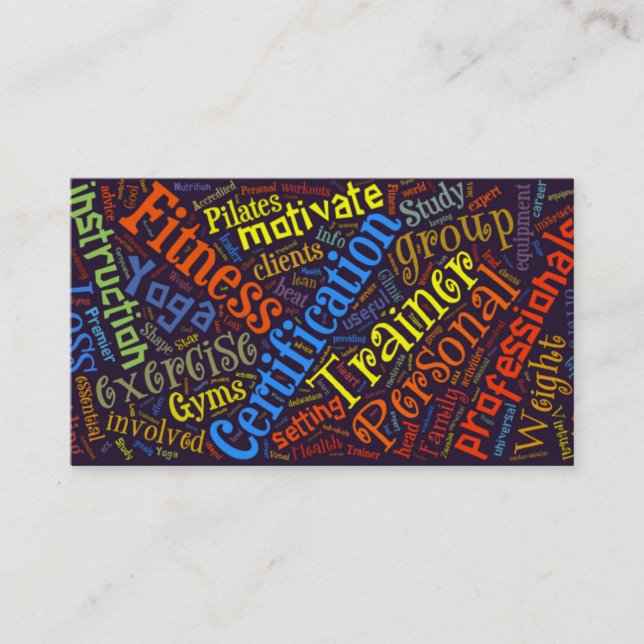 Tarjeta de visita profesional de la aptitud (Anverso)