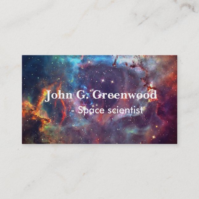 Tarjeta De Visita Profesional de la astronomía y la ciencia espacial (Anverso)