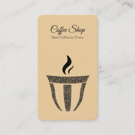 Tarjeta De Visita Profesional de la Cafetería Simple con Ornamentos