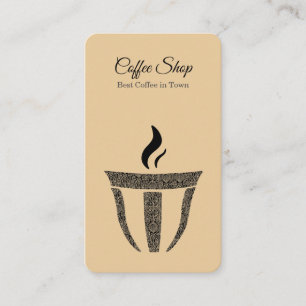 Tarjeta De Visita Profesional de la Cafetería Simple con Ornamentos