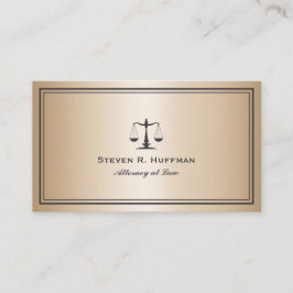 Tarjeta De Visita Profesional de la escala de Lujo Gold para Abogado