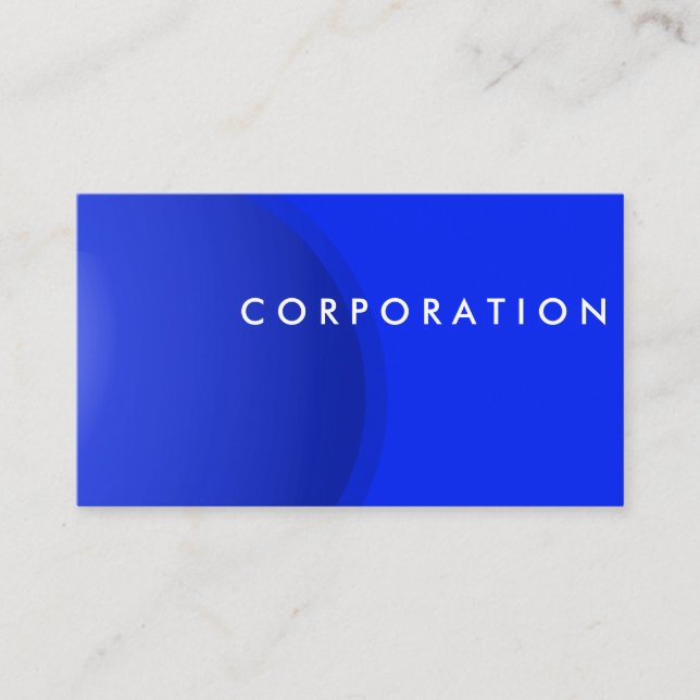 Tarjeta De Visita Profesional de la esfera azul (Anverso)