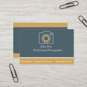 Tarjeta de visita profesional de la fotografía