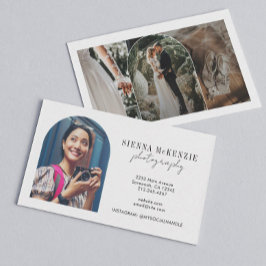 Tarjeta De Visita Profesional de la fotografía de escritura artístic