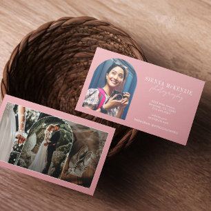 Tarjeta De Visita Profesional de la fotografía de escritura artístic