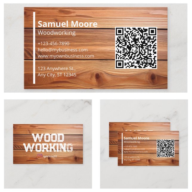 Tarjeta De Visita Profesional de la madera (Woodworking Professional Business Card
)