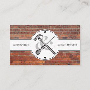 Tarjeta De Visita Profesional de la Masonería de Construcción de L