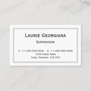 Tarjeta de visita profesional de la obra clásica 