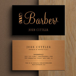 Tarjeta De Visita Profesional de la peluquería de barber scissor de