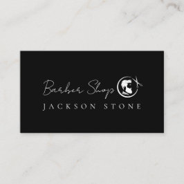 Tarjeta De Visita Profesional de la peluquería de metal negro