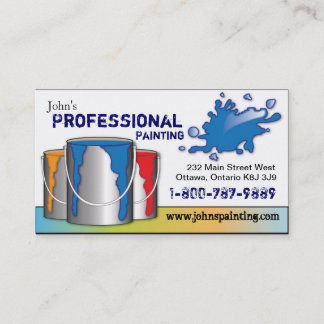 Tarjeta de visita profesional de la pintura