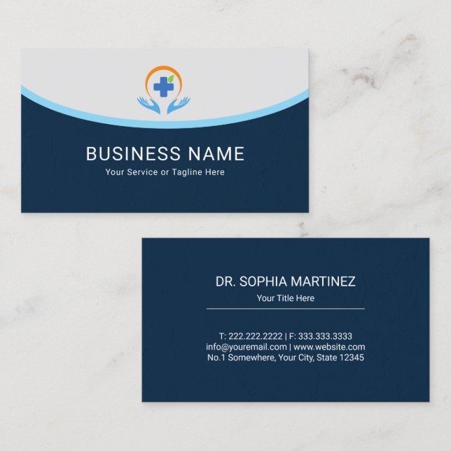 Tarjeta De Visita Profesional de la salud (Anverso / Reverso)