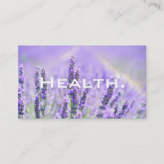 Tarjeta De Visita Profesional de la salud - Lavanda herbal Purple