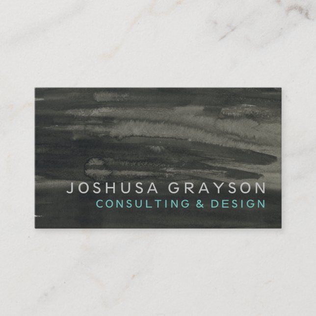 Tarjeta De Visita Profesional de lavado de agua de carbón minimalist (Anverso)