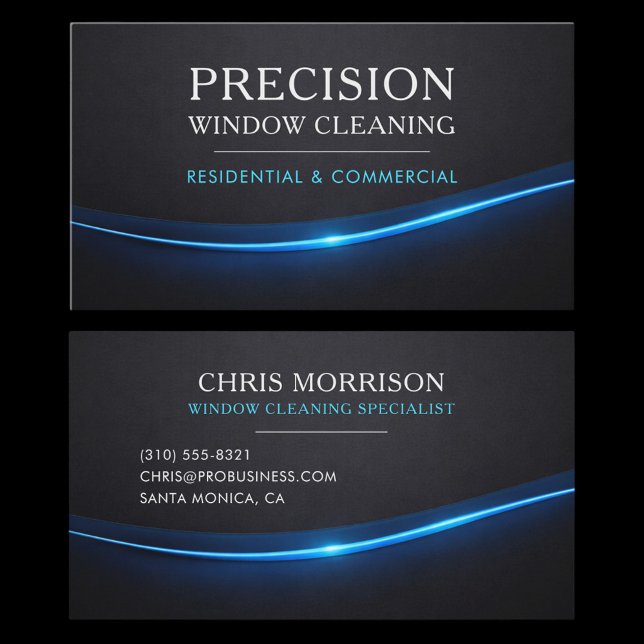 Tarjeta De Visita Profesional de limpieza de ventanas (Subido por el creador)