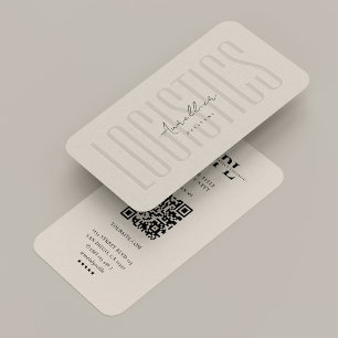 Tarjeta De Visita Profesional de Logística de Mudanzas Mínimas de Ar