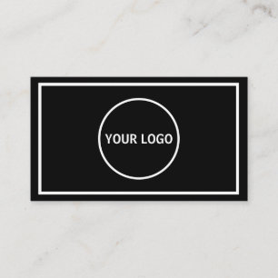 Tarjeta De Visita Profesional De Logotipo personalizado Blanco Y Neg