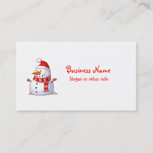 Tarjeta De Visita Profesional de los Navidades Cuitos Snowman