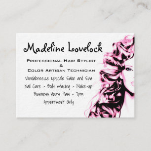 Tarjeta De Visita Profesional de Lovelock del salón de pelo