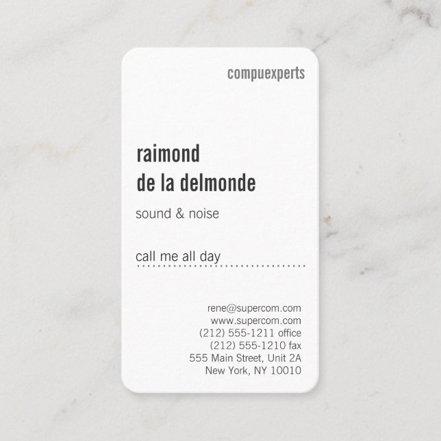 Tarjeta De Visita Profesional, de lujo (Anverso)