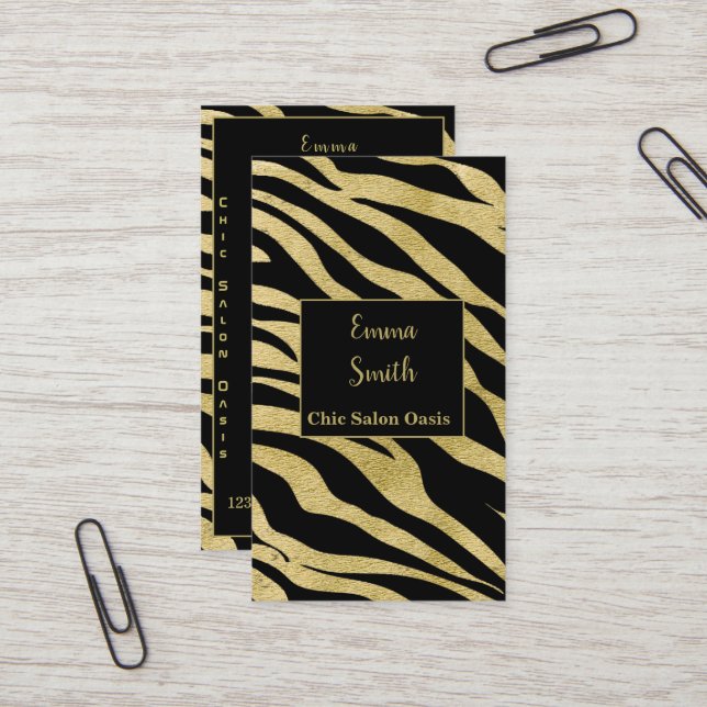 Tarjeta de visita profesional de lujo Beauty (Anverso/Reverso In Situ)