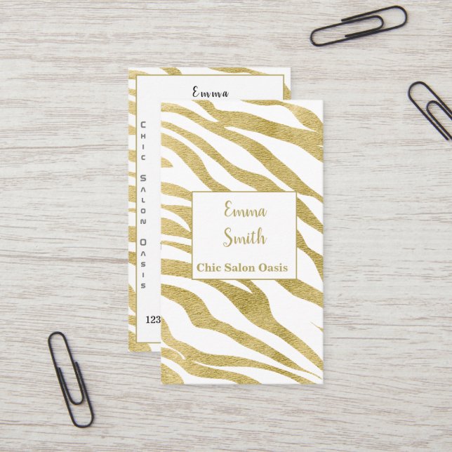 Tarjeta de visita profesional de lujo Beauty (Anverso/Reverso In Situ)