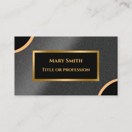Tarjeta De Visita Profesional de lujo moderno de oro negro
