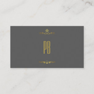 Tarjeta De Visita Profesional de Luxury Gold Anthracite