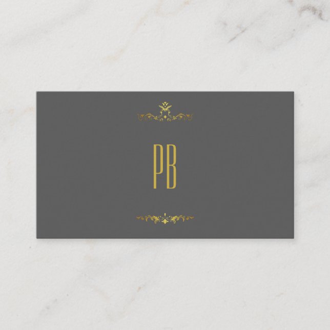 Tarjeta De Visita Profesional de Luxury Gold Anthracite (Anverso)